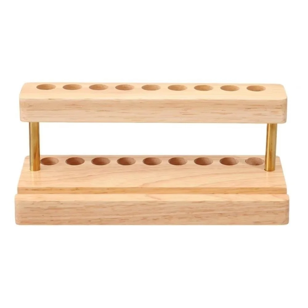 Multifunction Walnut Wood Pen Holder 9 Slots Sleek Desk Organizer Phone Stand For Office School