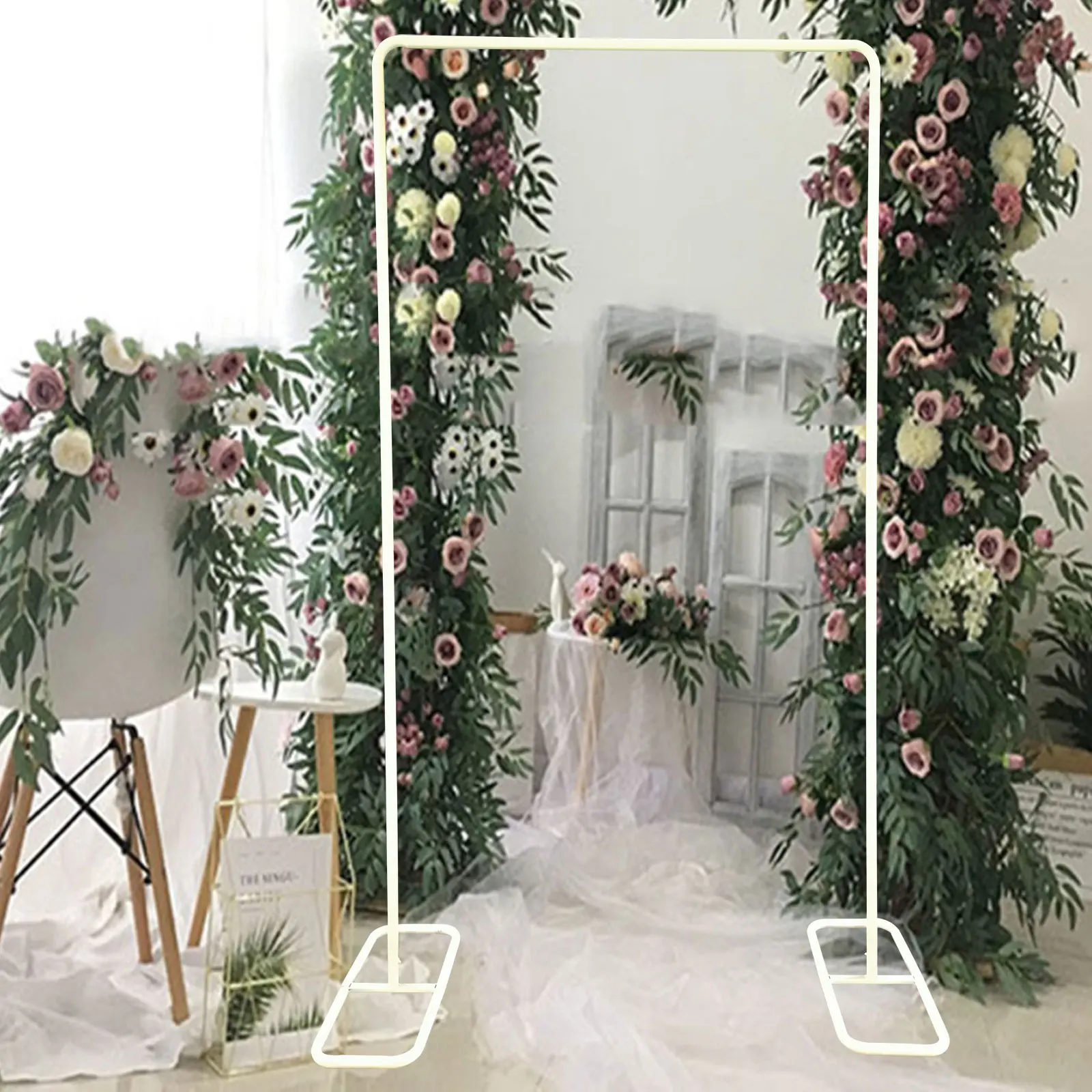 

2 *1 m Modern Rectangular Wedding Stand Steel Tube For Birthday Parties Opening Ceremonies Banquets DIY Decoration