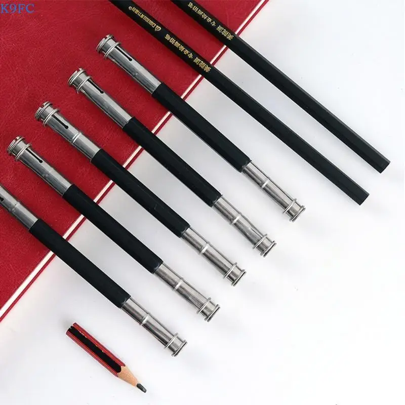K9FC 2Pcs Dual for Head Pencil Extender Drawing Writing Tool Holder Art Pencil Length