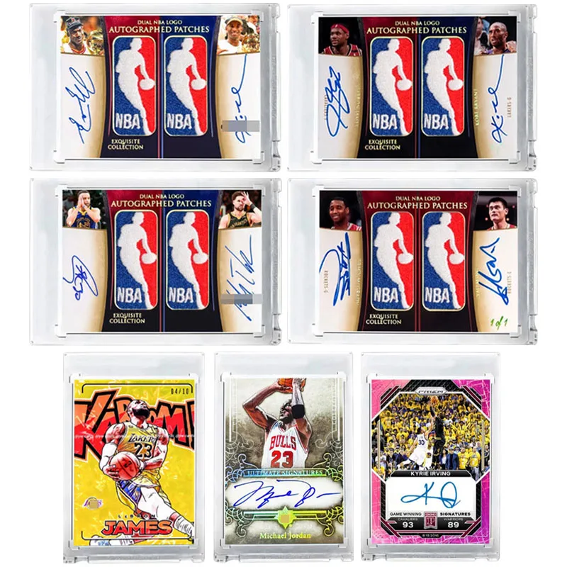 

Panini Autographed Player Cards Kyrie Irving Lebron James Jordan Jersey Material Collectible Cards Fan Christmas Birthday Gifts