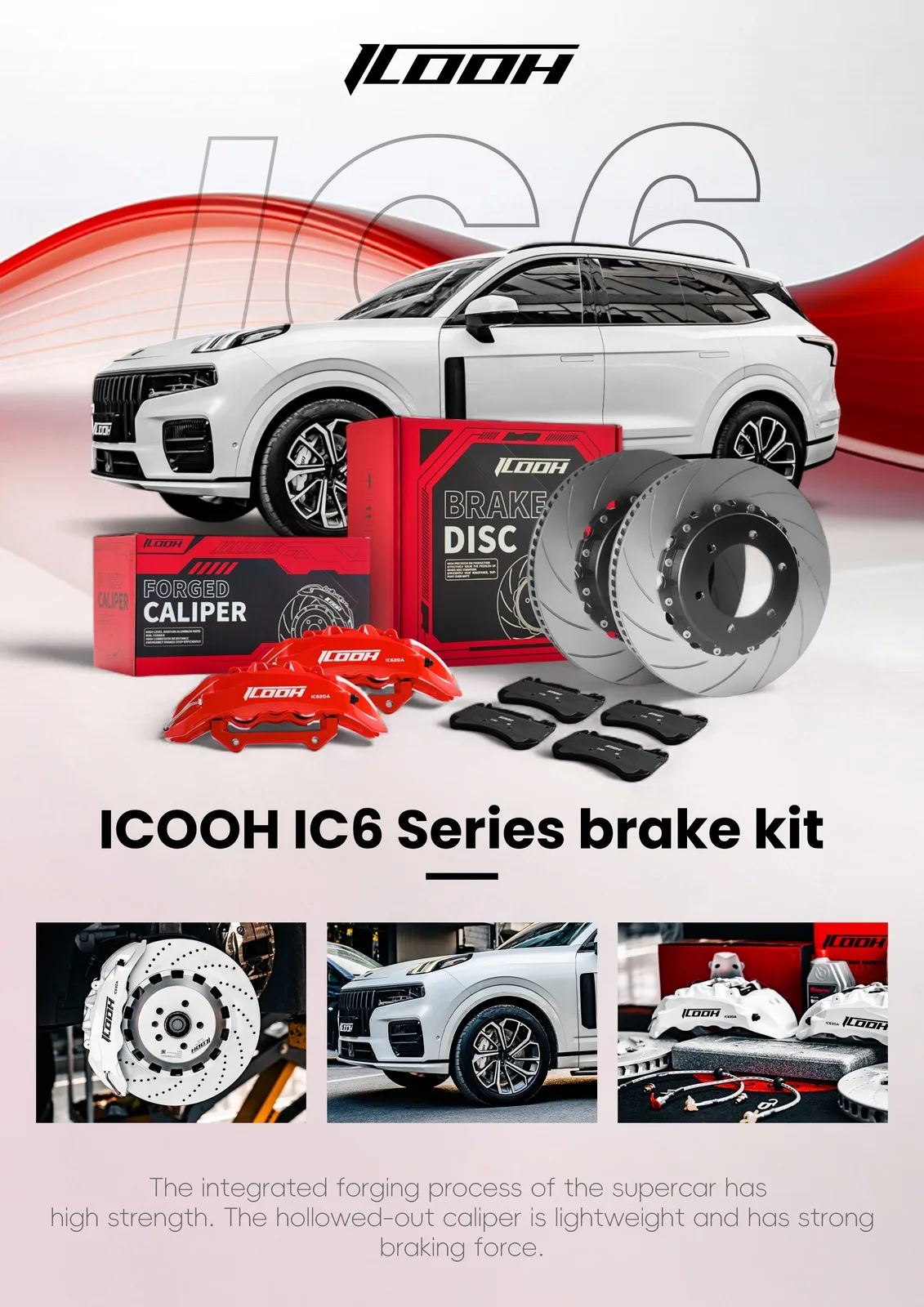 

High Quality IC6 Steel Disc Front 390X36 6-piston brake caliper kit fits for BMW 7 Series (G11) 2014+