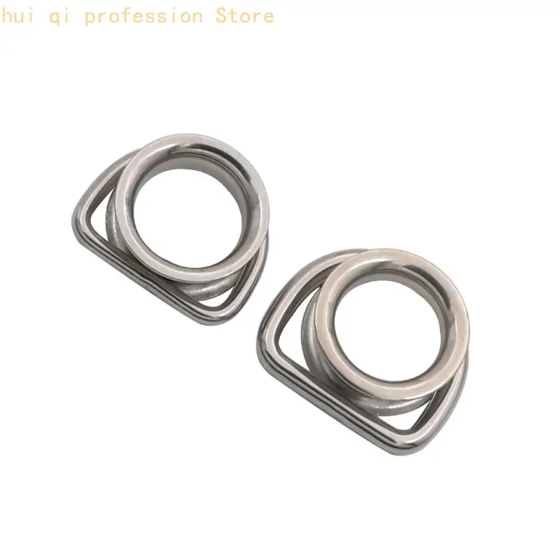 Terrassen-Sonnensegel-Hardware, Edelstahl-Kausch-Eck-D-Ringe, 2-teiliges Set für Außenabdeckungsverbindungen, verwenden Sie H8WE – Detail 2