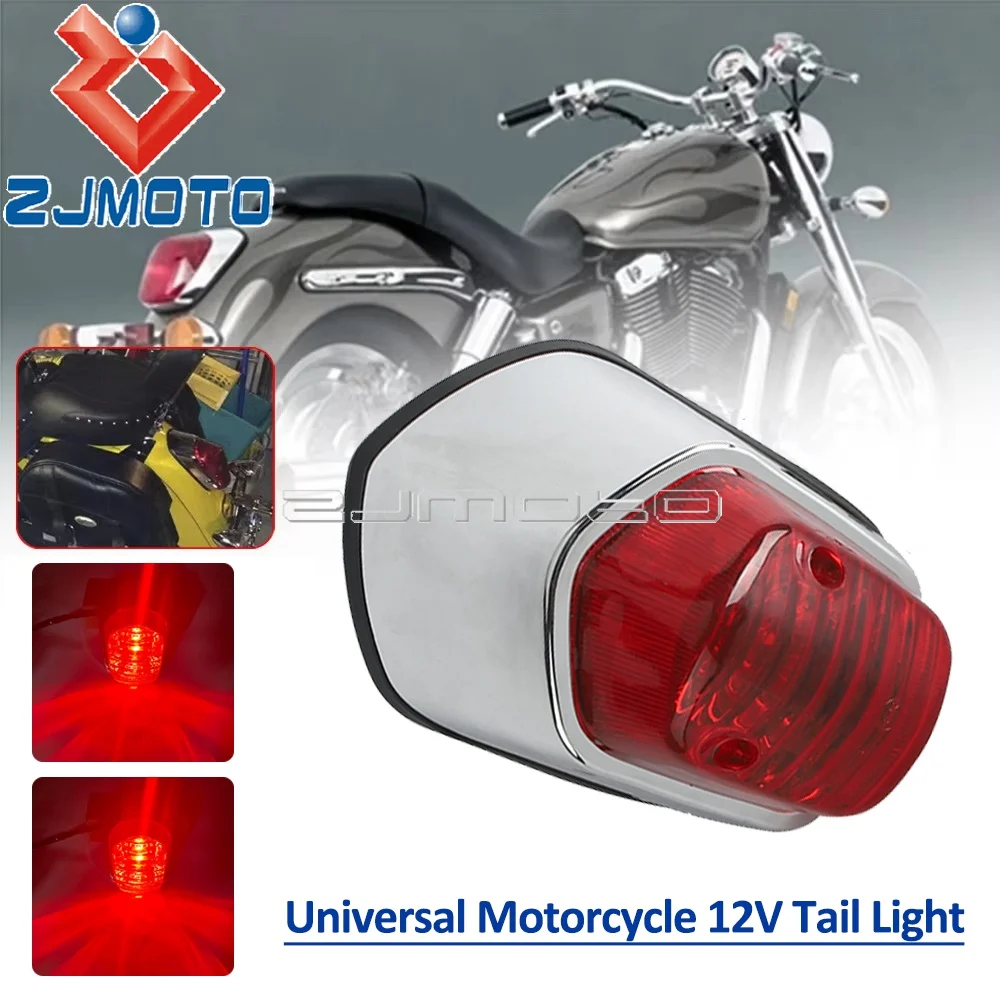 Motorcycle Tail Light Retro 12V Rear Brake Taillights Universal For Harley Honda Sabre Shadow VTX VT ACE 1100 Suzuki Kawasaki