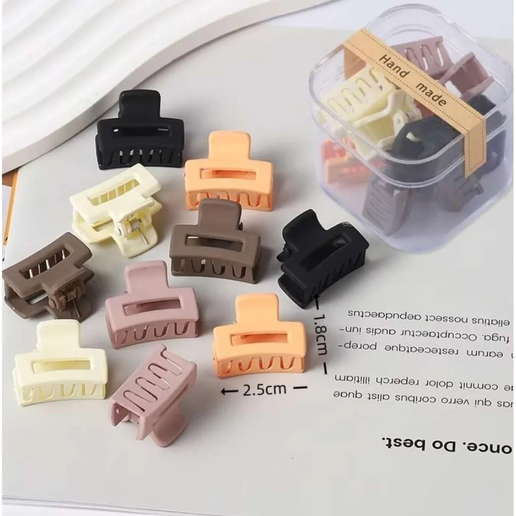 10-Piece Mini Hair Clip Set | Korean Frosted Small Snap Clips | Elegant Pastel Colors for Front Bangs & Flyaways