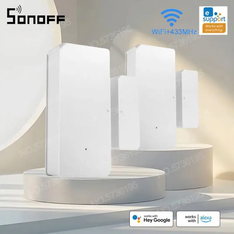 SONOFF DW2 RF 433Mhz Wireless Door Window Sensor App Notification Alerts For Smart Home Security Alarm Works With Alexa Google