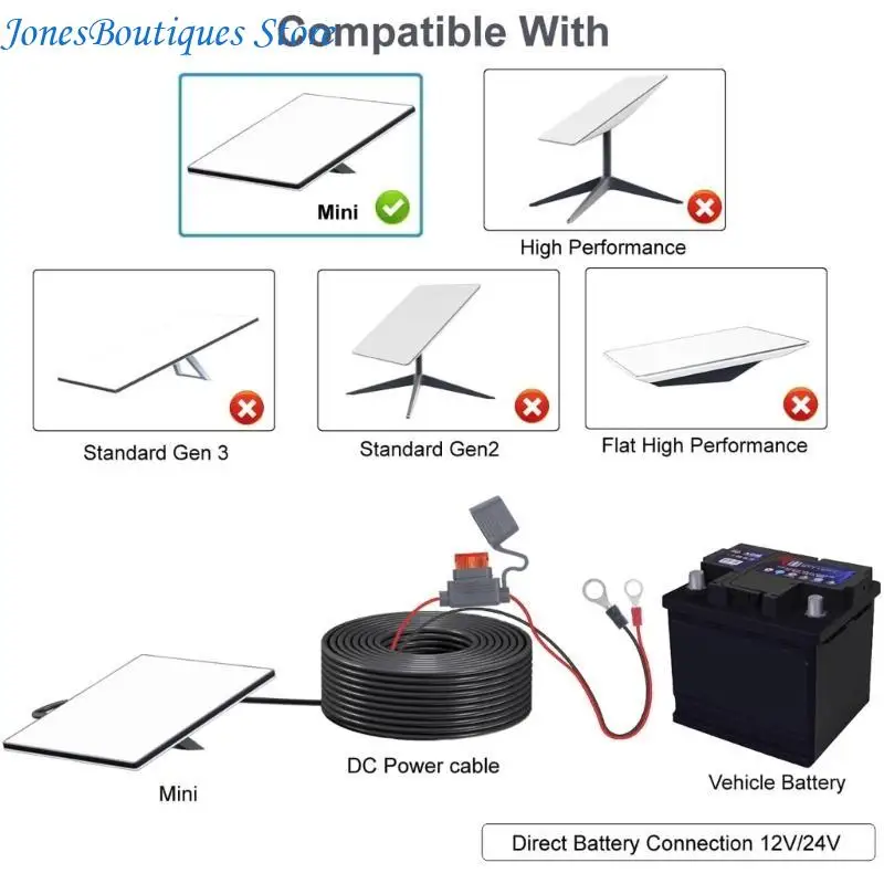 

Удлинитель силового кабеля 10 м/32,8 фута 18AWG с адаптером держателя автомобильного предохранителя W8KE