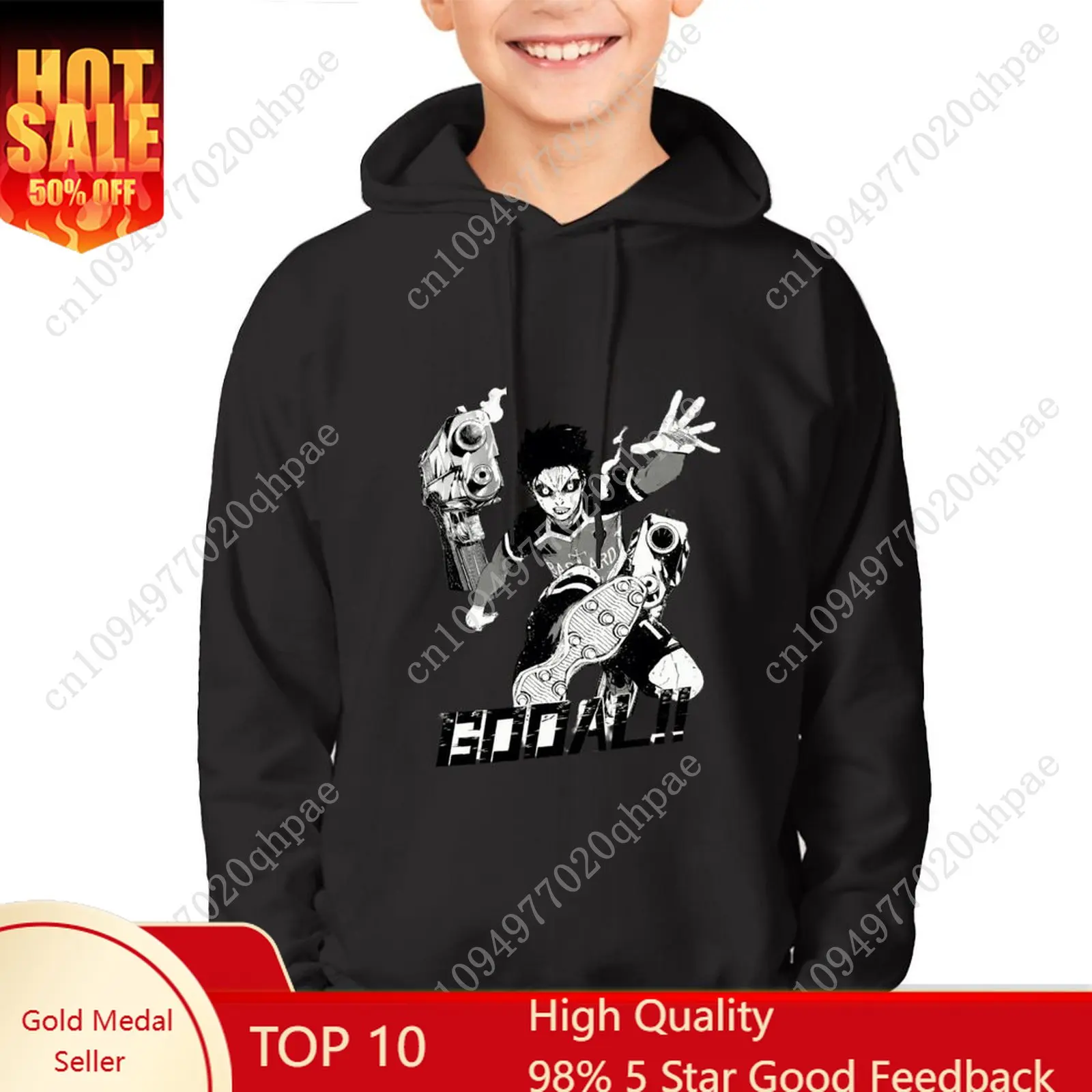 

BLUE LOCK Hoodie Boys Girls Childs Cotton High Quality Sweatshirt Lightweight Comfortable Custom Made Spring Autumn Tops