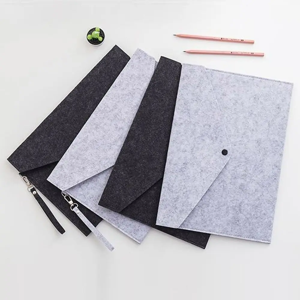 Durable Felt Felt Folder A4 With Buckle Archive Folder Large Capacity Business Briefcase Contract view 3