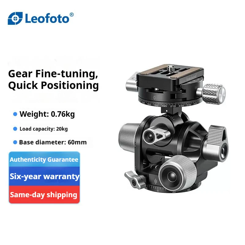 

Leofoto Micro-Adjust 3D Gear Head for Architectural, Interior, Macro, Single/Dual Lens, Panorama, DSLR, and Mirrorless Cameras