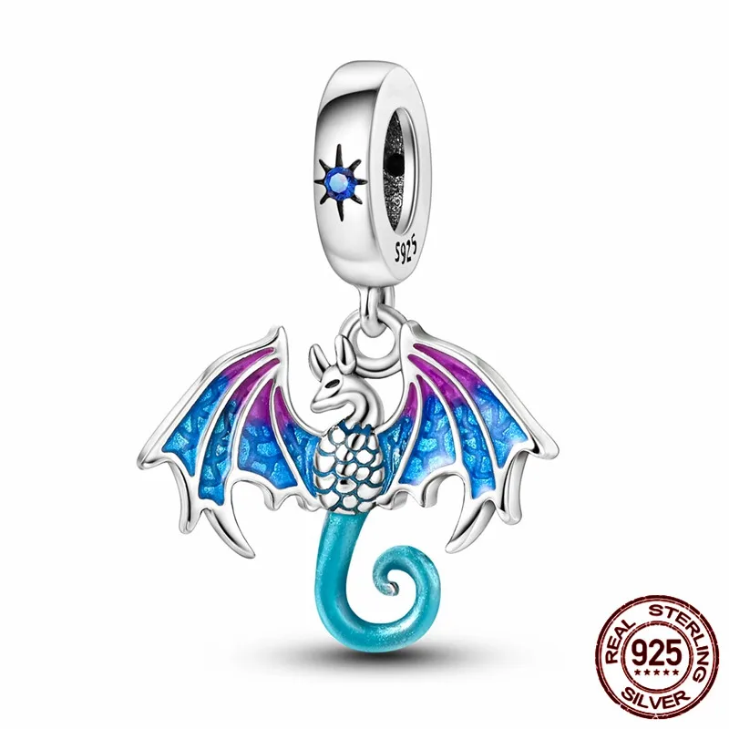 

This S925 sterling silver little dragon pendant paired with an original bracelet is a DIY jewelry gift perfect for women.