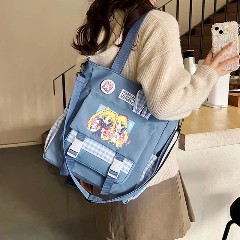 SAILOR MOONS Female Large-capacity Make-up Shoulder Bag Women Fashion Tote Bag Rabbit Ears Solid Color Fresh Girl Crossbody Bag