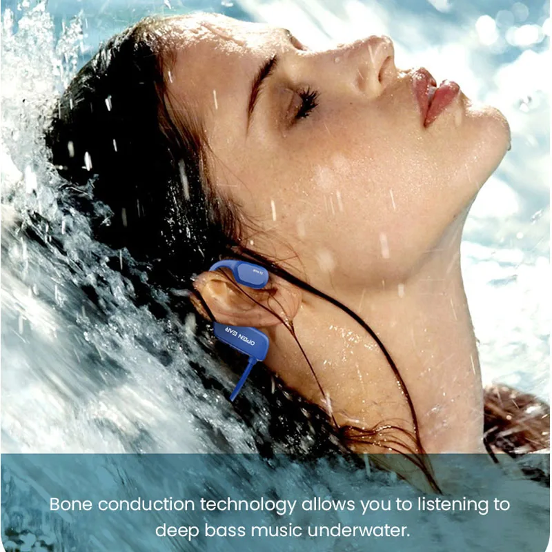 X2 True Sophia-Écouteurs Bluetooth sans fil à conduction, écouteurs de natation et d'équitation, écouteurs de lecture de musique MP3, mémoire de 64 Go