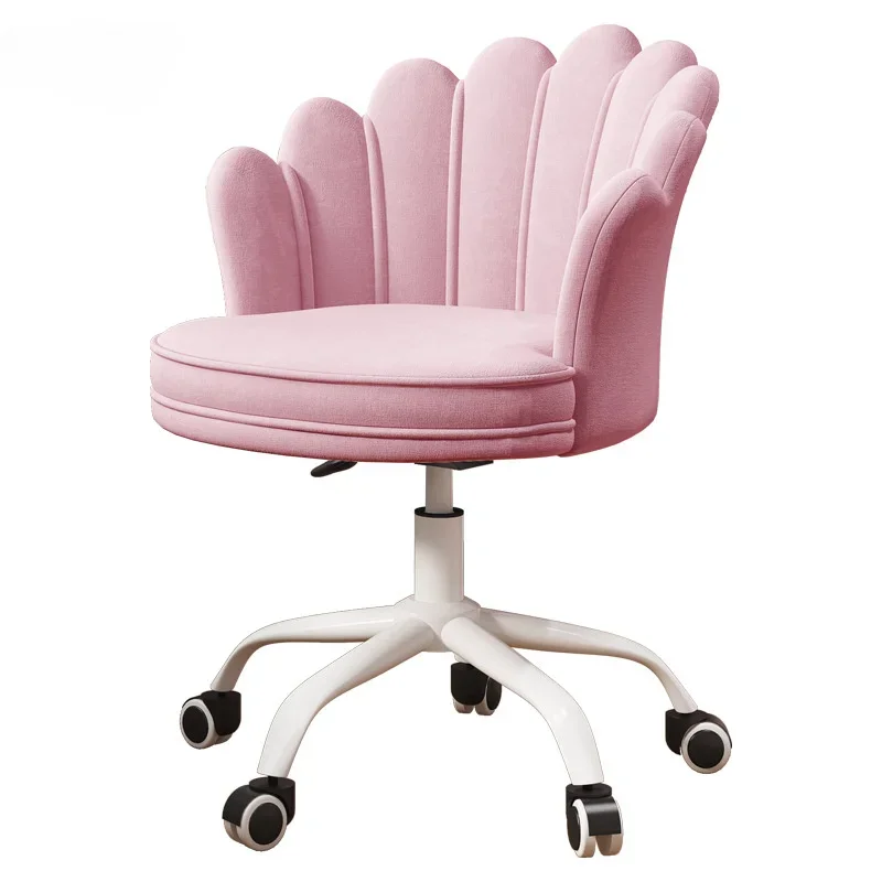 

Nordic Female Anchor Live Rotatable Chair Home Office Chair Lovely Bedroom Desk Chair Lift Adjustable Pink Backrest Furniture