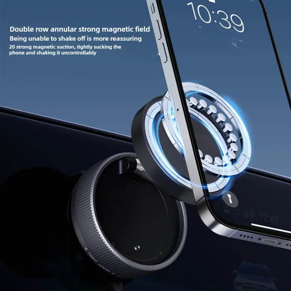 

Car Vacuum Magnetic Holder 360 Degree Rotatable Mobile Phone Stand for iphone 16 15 14 Pro Max Car Navigation Makeup Stand