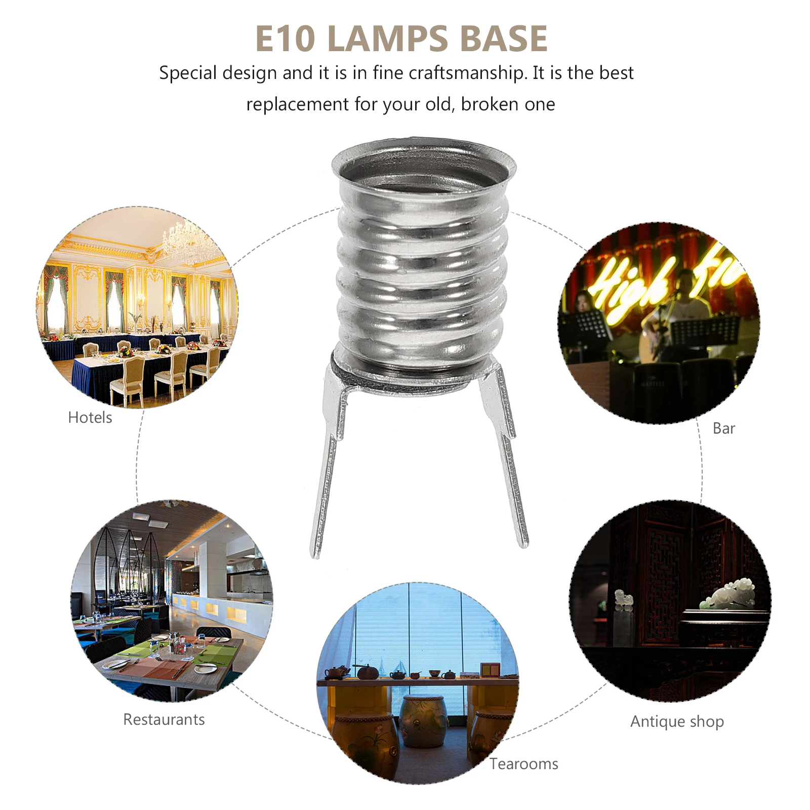 

10Pcs Lamps Socket Screw in Bulb Holder for Table Lamps and Physics Labs Mini LED Bulb Socket Reliable Light Fixture