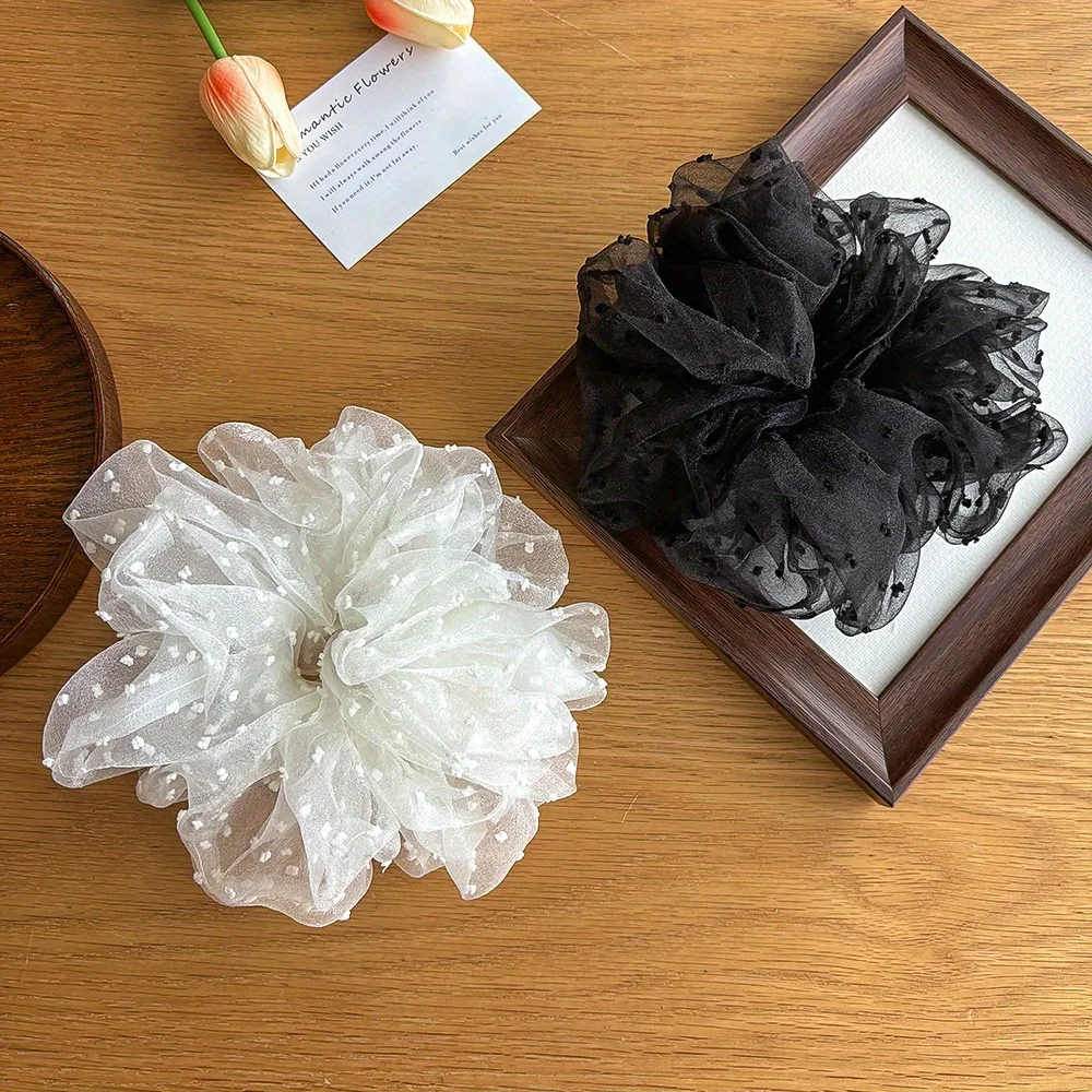 

Breathable Fluffy Mesh Hair Band for Women and Girls Stretchy Wide Pleated Headwear Fashion Hair Hoop Hair Accessories