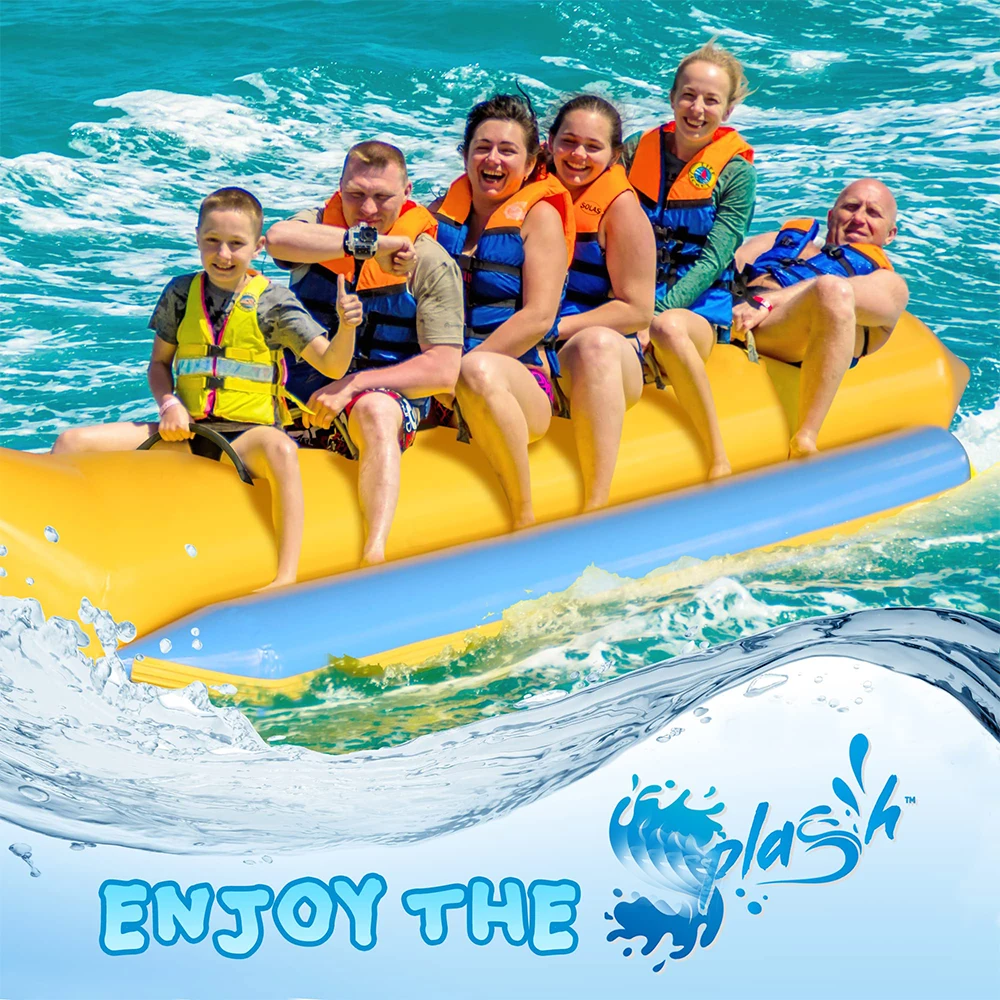 5/6 Seats Commercial Inflatable Water Sport Toy AirFly Banana Boat  5/6 People Water Games Fly Fish Banana Boat For Water Park