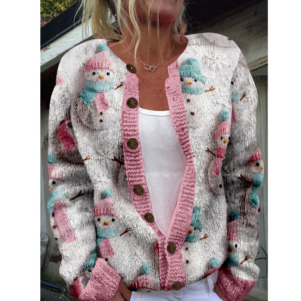 

Осень-зима вязаный рождественский кардиган свитер уличная одежда женские свитера вязаный топ повседневные крутые джемперы модные