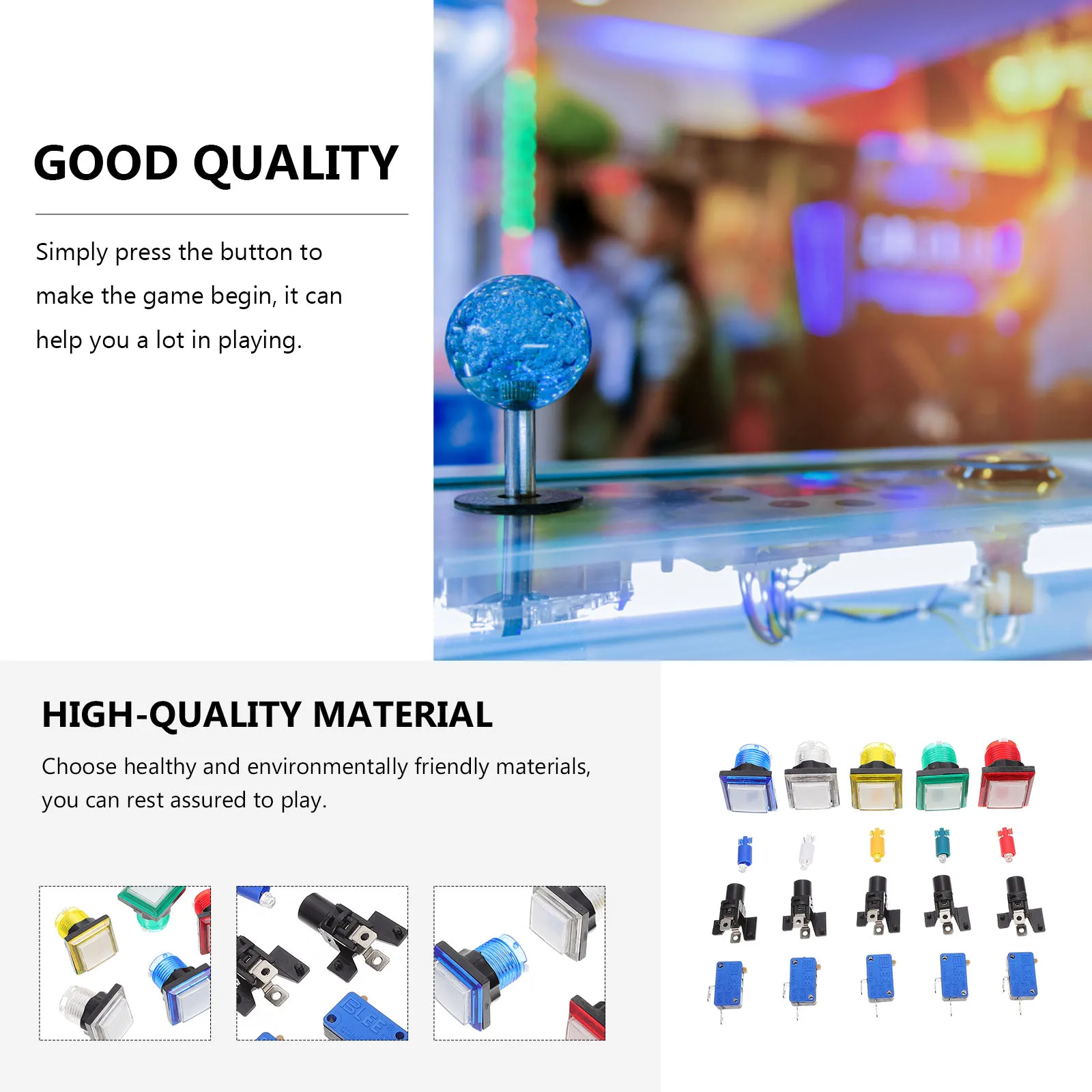 ปุ่มกดพลาสติกสำหรับเครื่องเกม 5 ชิ้น รูปทรงสี่เหลี่ยมผืนผ้า สำหรับเปลี่ยนอะไหล่เครื่องเล่นเกมในบ้าน