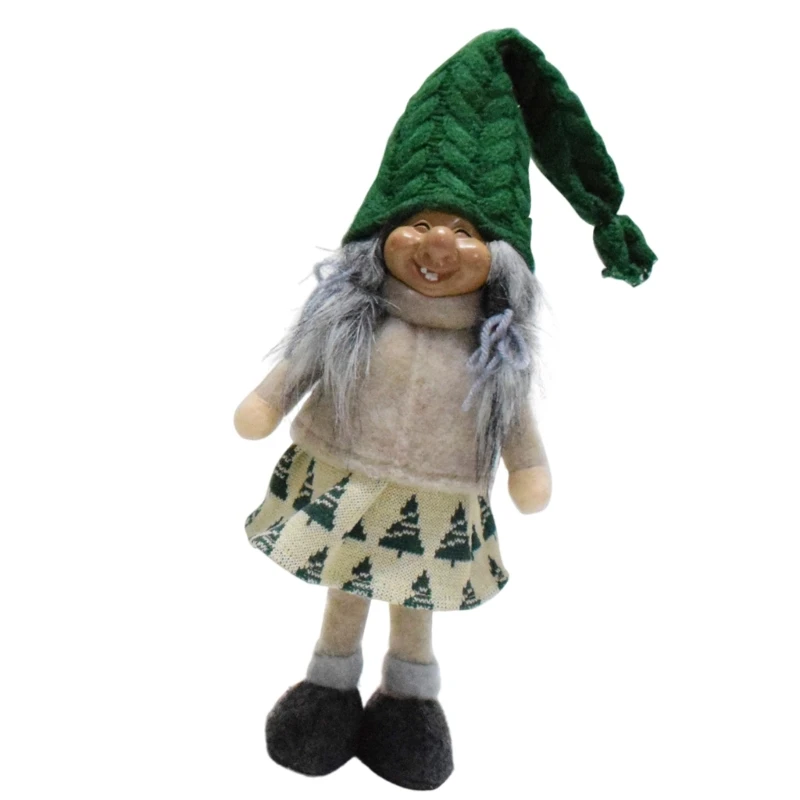 Festival Standing Old Couple Figure Elderly Gnomes Christmas Plush Dolls Decoration Ornament for Holiday Table Display Dropship