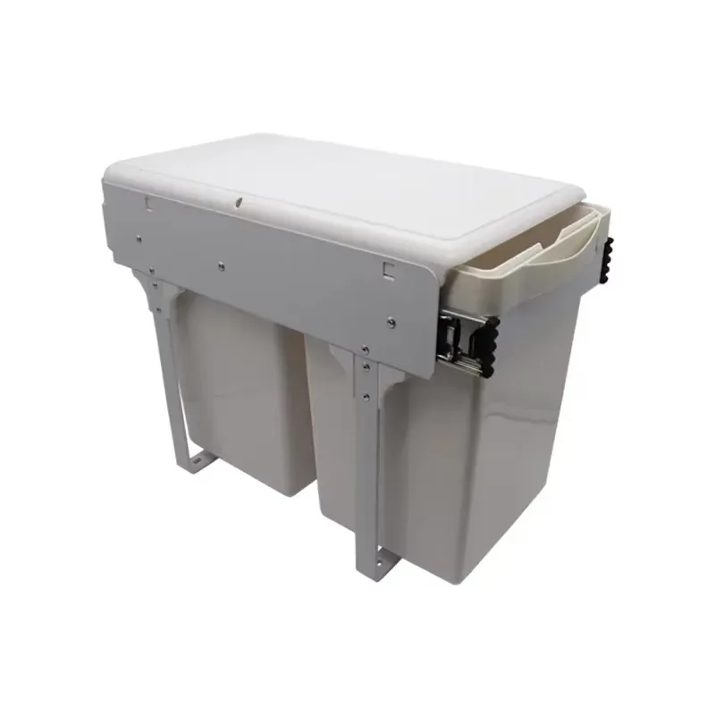 Kitchen Cabinets, Sinks, Classification, Pull-up Double Tube Embedded Trash Cans, Square Cabinets