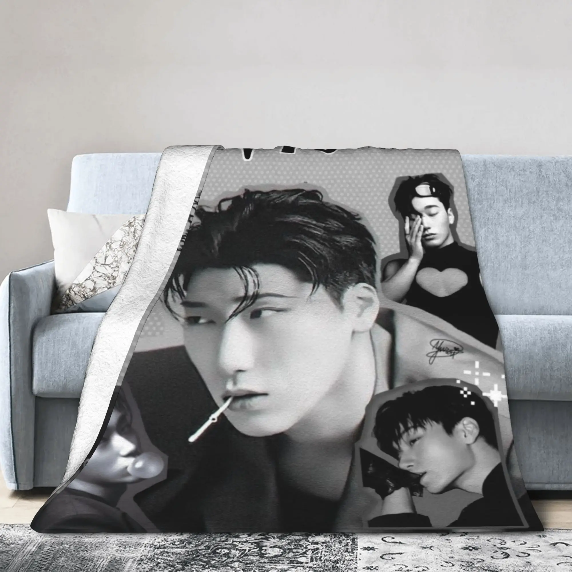 choi san bad ateezs Stuff Blanket Super Soft Fleece  Throw Blanket Comfortable Bedding Throws