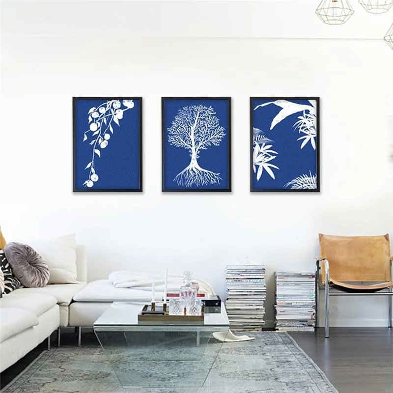 30 Sheets Cyanotype Paper, Sun Art Paper Kit, Solar Drawing Paper Nature Printing Paper for Kids Adults Arts Crafts