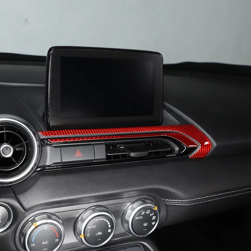 

2 шт., мягкое углеродное волокно для Mazda MX-5 2016-2025 + автомобильное центральное управление, воздуховыпускная полоса, аксессуары для салона автомобиля