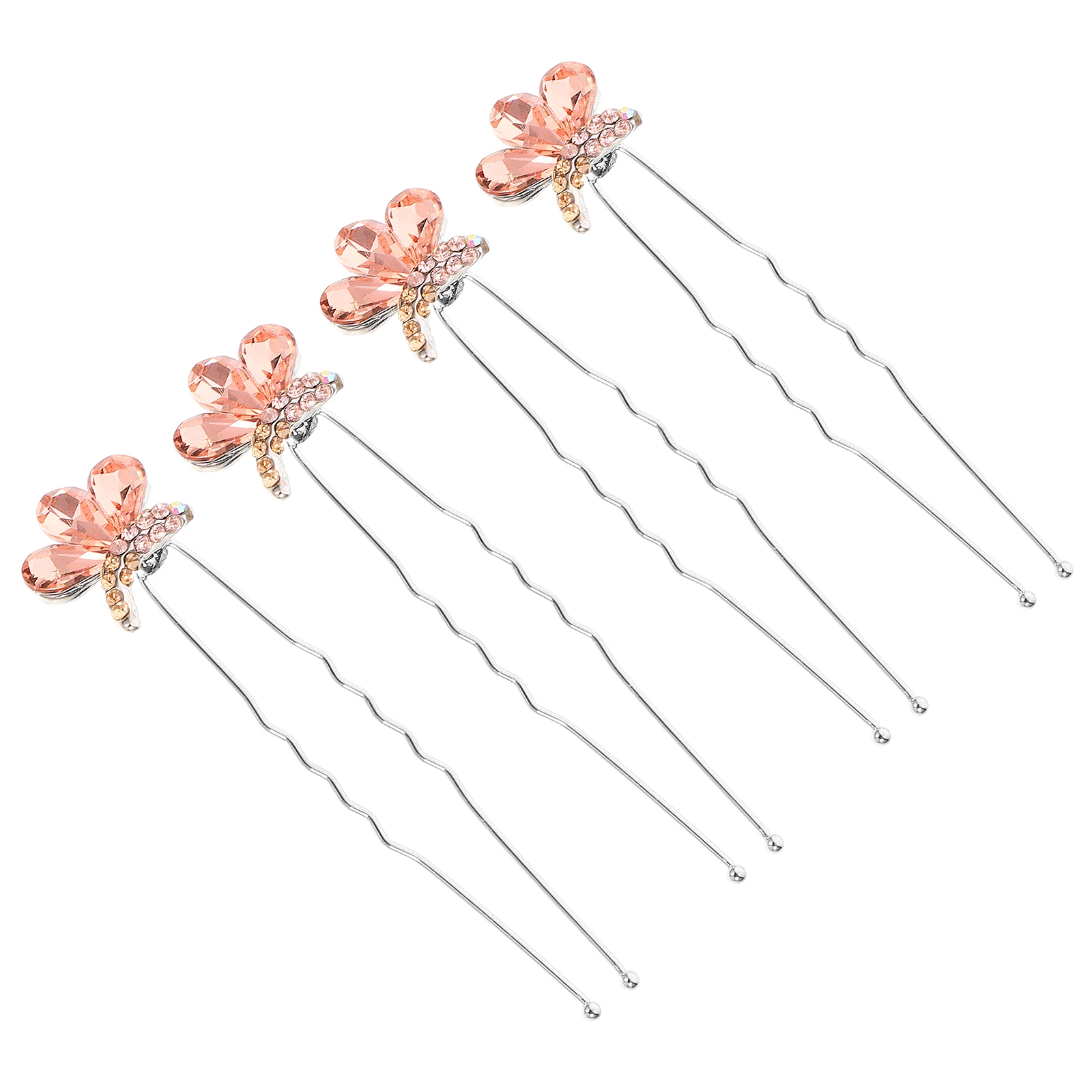 

4 Pcs Wedding Hair Accessories Hairpin Jewelry Bridal U Shape Hairpins Bridesmaid