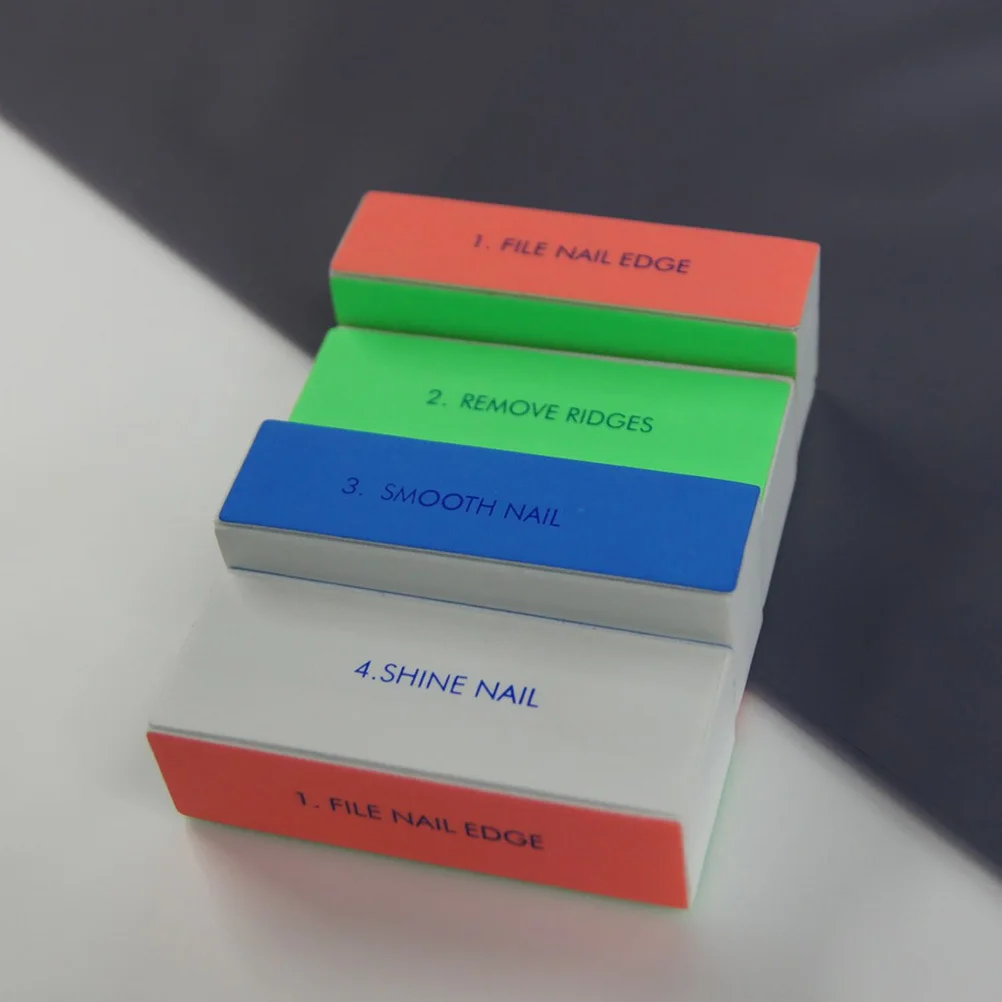 12 قطعة مسمار الرملي الإسفنج التلميع كتل ملف مجموعة مزيل الجلد الميت وصلات لإطالة الأظافر مانيكير باديكير أدوات البولندية #2