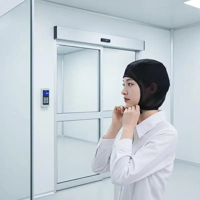 Breathable Mesh Work Cap Adjustable Strap Washable Soft Fabric Great for Hotel Catering Banquet Service Staff Use