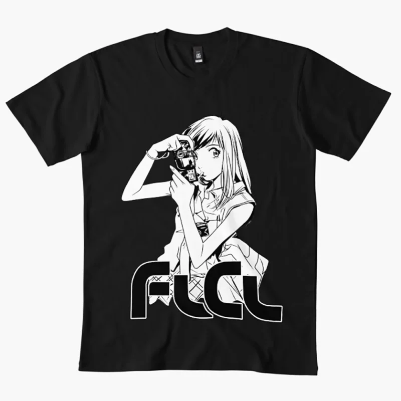 

MAMIMI 0227 FLCL Manga Gift t shirt for Anime lover Fooly Cooly Graphic shirts Y2K clothes All size Tops Jpana Cartoon tee
