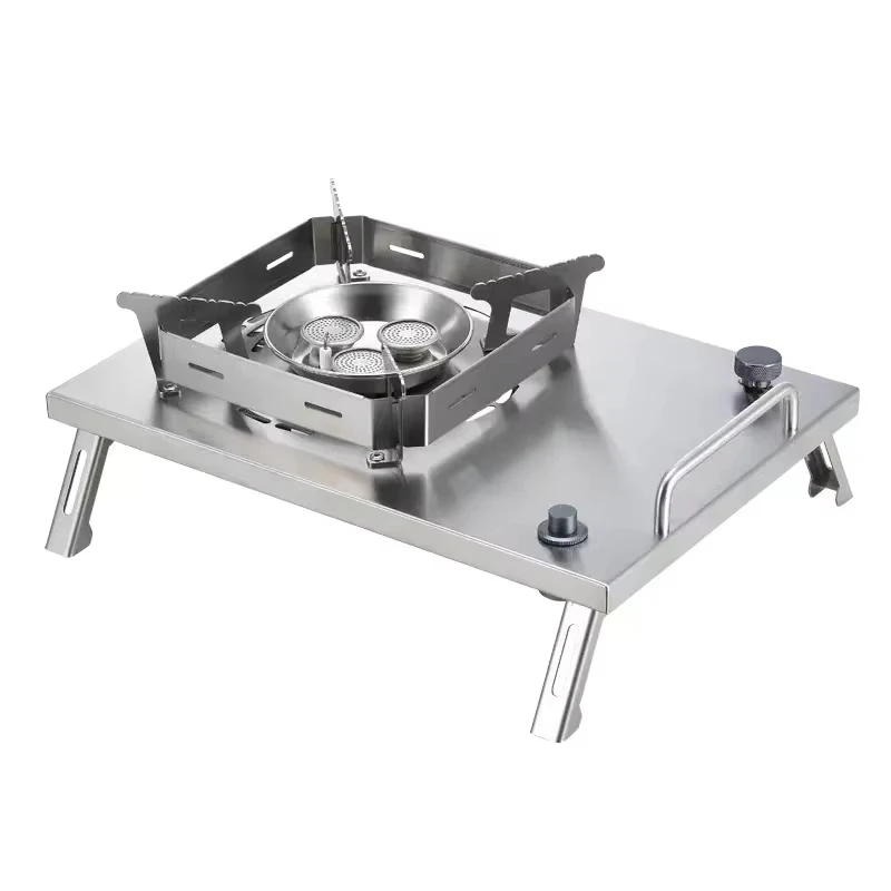 7500W Power Camping Stoves Portable 3 Gas Burner Stove Light Weight Dual Fuel Propane & Butane Portable Gas Cooker Manual tools