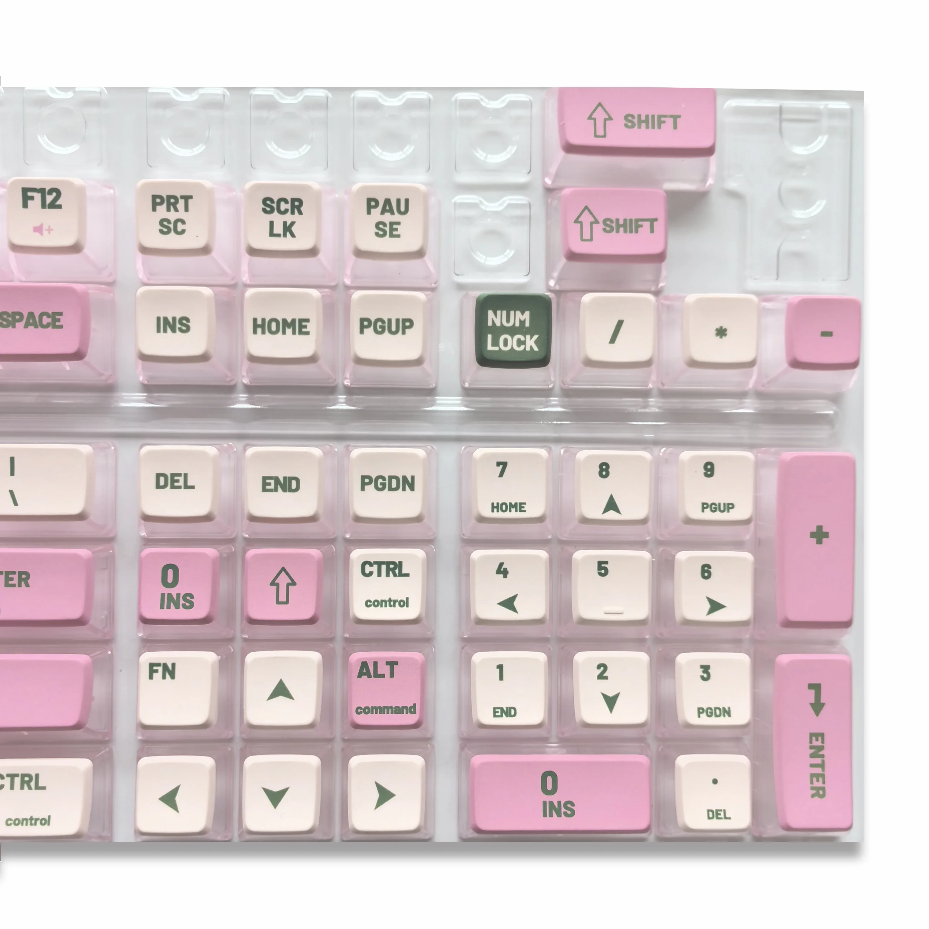 116Keys Korean Keycap Pink Translucent Pudding Keycap ASA PBT PC Small Fresh Color Mechanical Keyboard Spring Hangul Keycaps