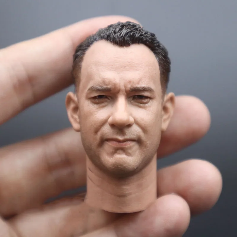 1/6 WWII Captain Miller Tom Hanks Head Sculpt High Quality Male Soldier Head Carving Model Fit 12 inch Action Figure Body