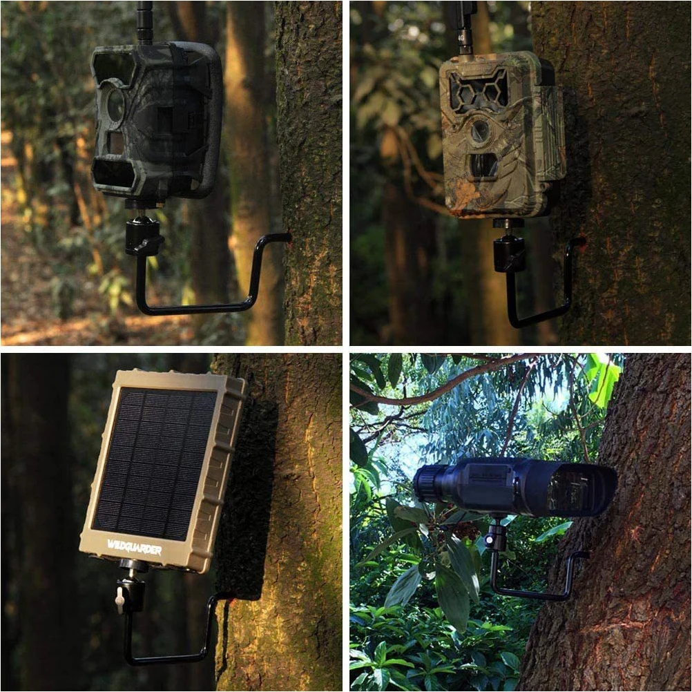 

Game Mount Trailcam Bracket Hook Heavy Duty Metal Outdoor Hanging Holder 360 Degree Rotatable Support For