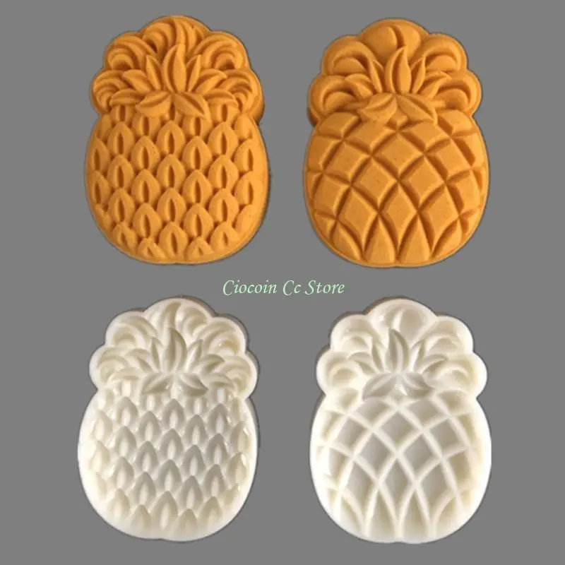 X90F Pineapple Mooncake Mold 25/125g Mould Cutter Hand Pressure Baking Gadget for DIY Dessert Cutter Pastry Decoration Tool
