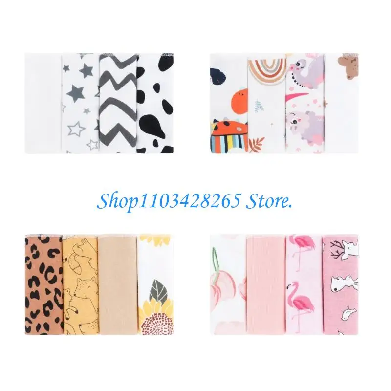 

4pcs/Set Spect Match Face Clate Crtean Cartoon Themed Baby Saliva Полотенце