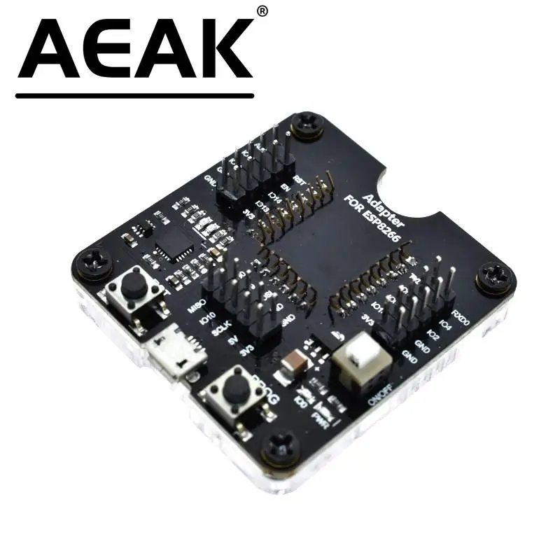 AEAK ESP8266 Test Board Burn Fixture Support Module ESP-12E ESP-12F ESP-07 Integrated Circuits Internet of Things