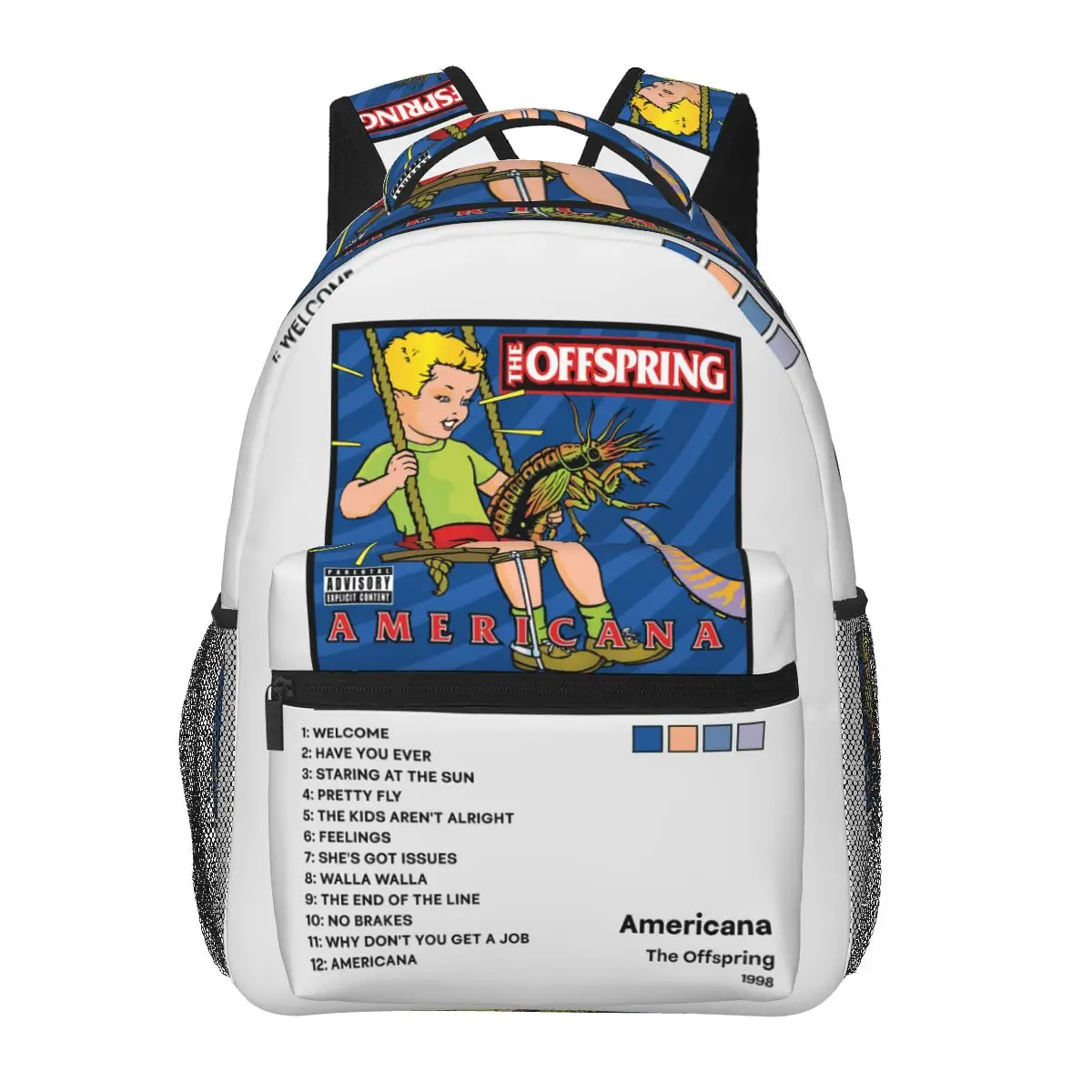 

Washed The Offspring Album Cover Graphic Student Backpack School Bag Travel Daypack for Boys Girls Fashion Bookbag Shoulder Bags