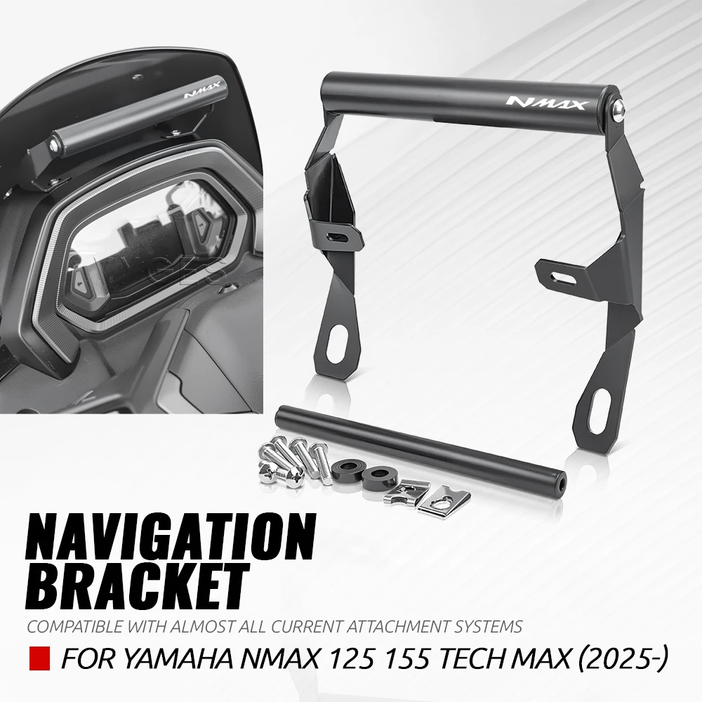 

Motorcycle Navigation Bracket GPS Mount Device Carrier SMART PHONE Adapt Holder For Yamaha NMAX 155 125 NMAX155 Tech MAX 2025-