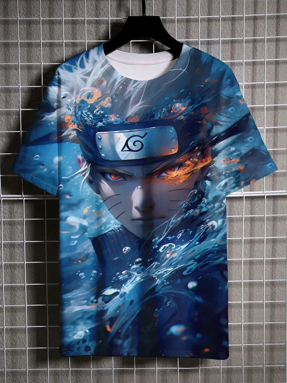 

Brand New Anime 3D Printing Naruto Sasuke Pattern Men's Short Sleeve Role Play Fashion Hip Hop Daily Casual Sports Men T-shirt