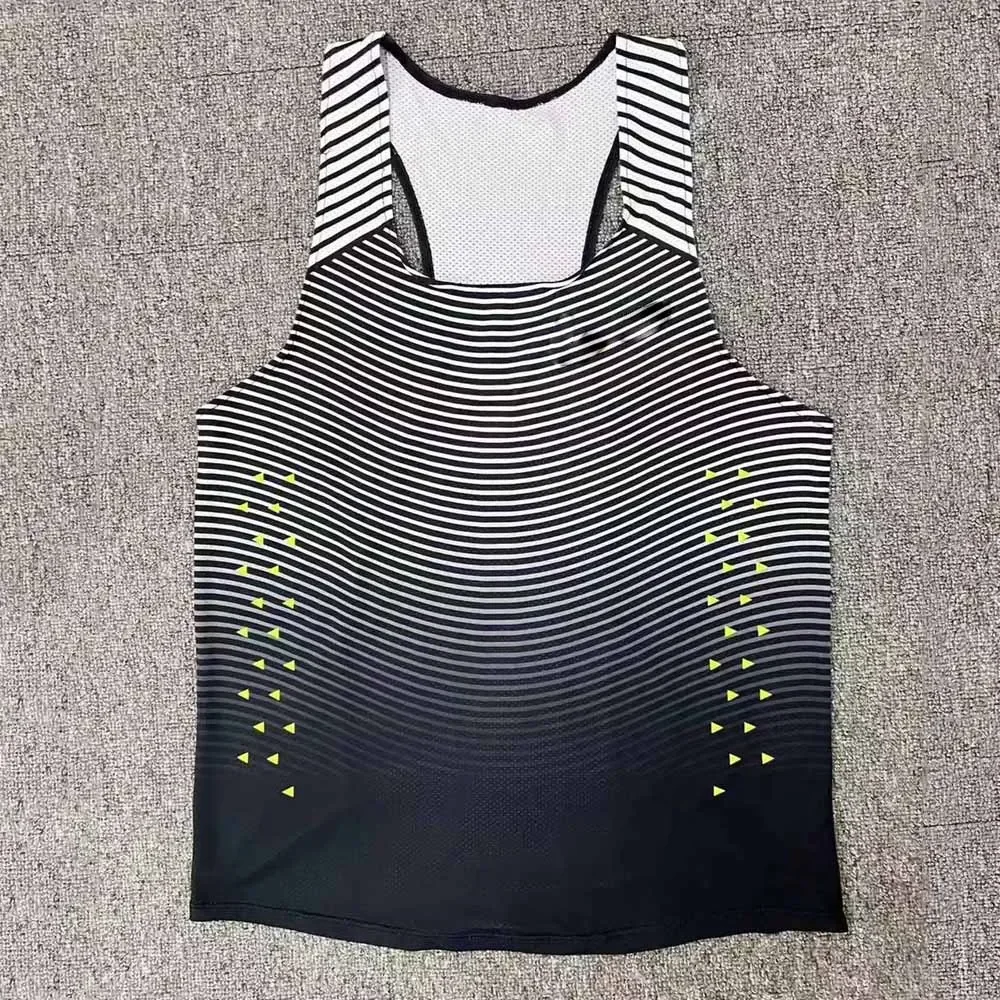 Men Fashion Running Marathon Singlets Sleeveless Vest Sleeveless Men  Tank Top Men