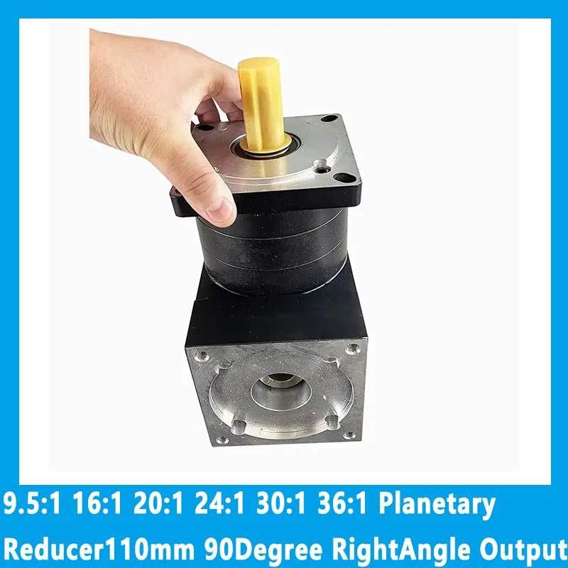 

9.5:1 16:1 20:1 24:1 30:1 36:1 Planetary Reducer 110mm Right Angle 90 Degree Output Gearbox for 110 Servo Motor