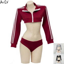 AniLV Japanese Anime Student School Athletic Wear Outfits Women Gym Suit Clothes Cosplay Costume