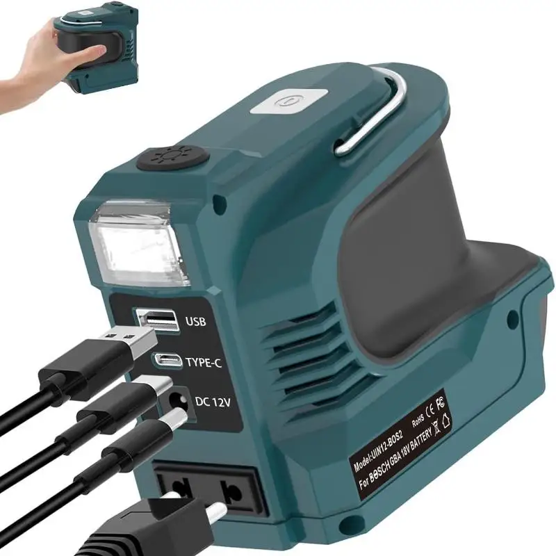 New 180W Power Inverter DC 18V/21V To AC 220V USB Type-C DC Adapter For Multi-Brand 18V-21V Lithium Batteries Tools