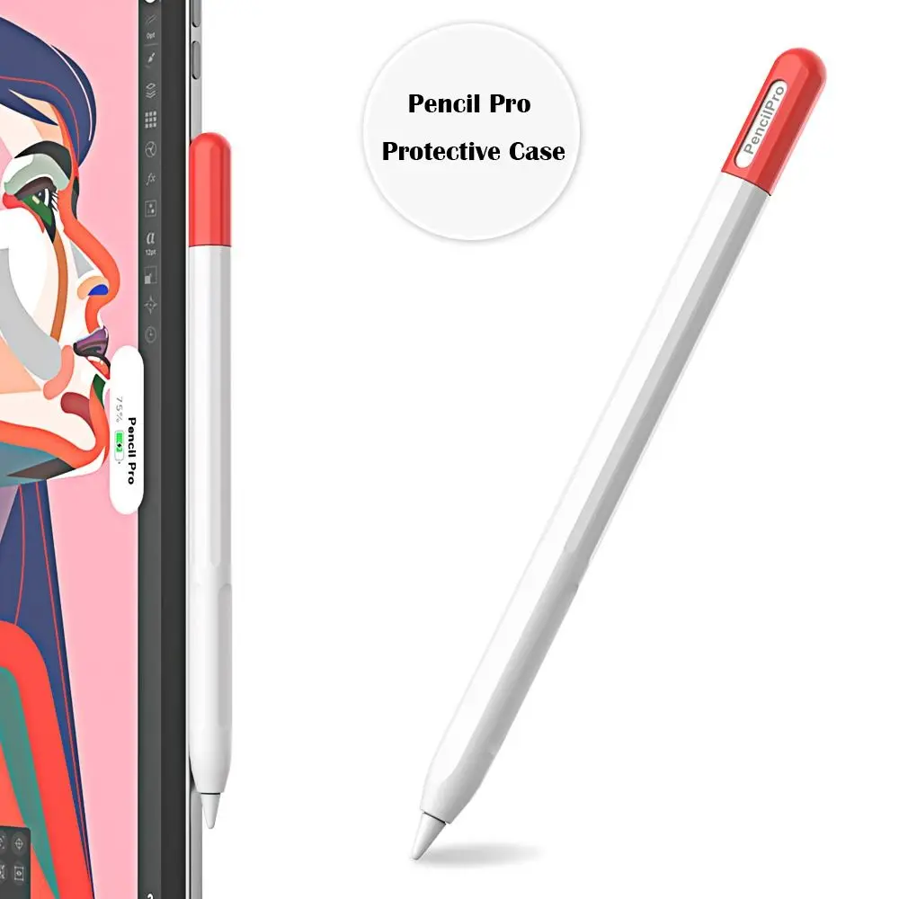 

Silicone Tablet Pencil Case Shockproof Anti Slip Stylus Sleeve Ergonomic Colorful Touch Screen Pen Cover for Apple Pencil Pro