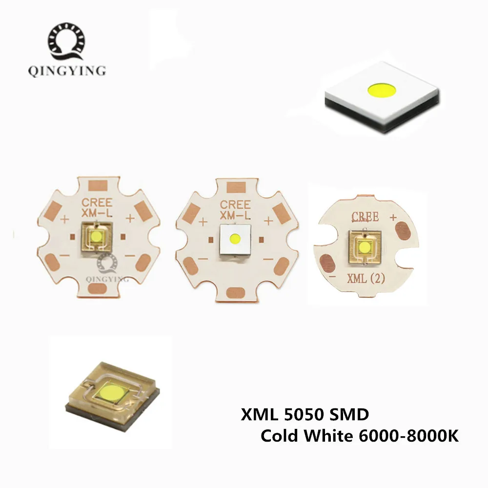 New High Power LED Chip 20W Plane Circle Laser Bead XML 5050 SMD Cold White For Outdoor Flashlight Torch Accessory Bulb