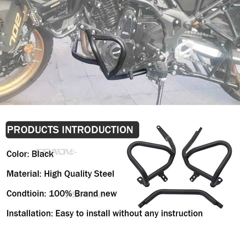 TRK702 TRK702X Motorcycle Highway Engine Guard Crash Bar Frame Bumper Fairing Protector Bar Fit For Benelli TRK 702/X 2022 2023