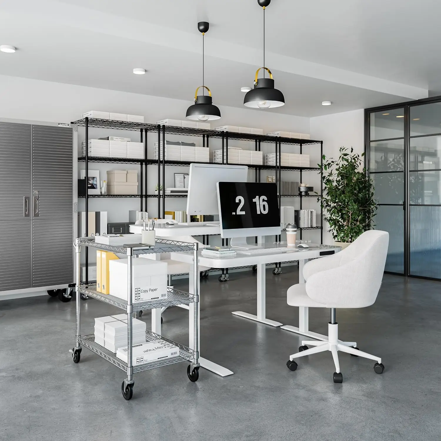 Stainless Utility Cart With Handle Shelves For Warehouse Garage Restaurant